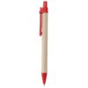 Recycled Cardboard Pen with red trim-side view blank